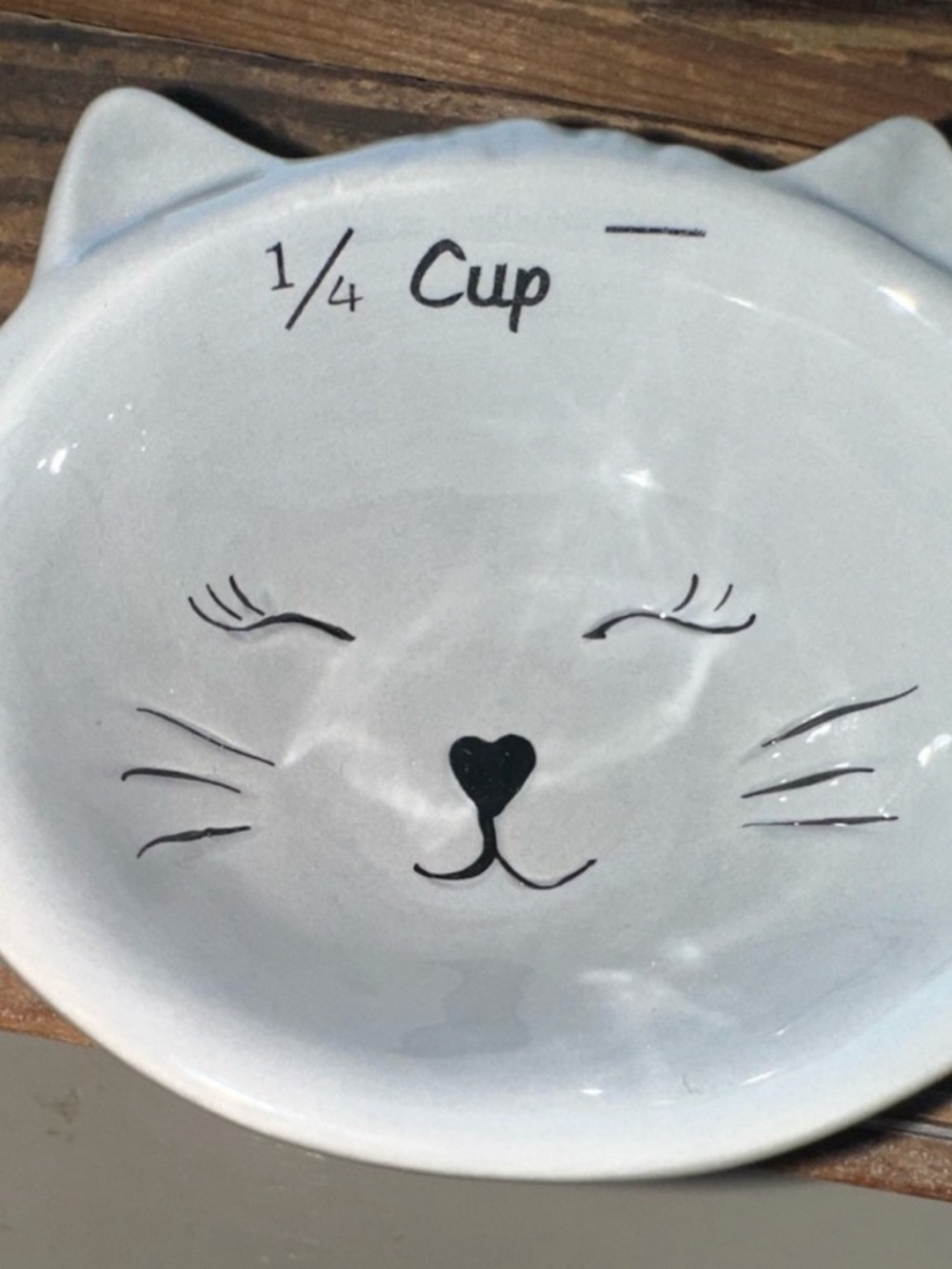 Ceramic Cat Face Measuring Bowls - White - Picture 3 of 6